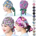 Cappelli da lavoro stampati cappellini da lavoro con fasciatura bottoni in cotone da donna cappelli