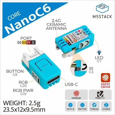 M5Stack Offizielles NanoC6 Dev Kit Image