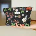 Borsa per il trucco da donna borsa per il trucco del rossetto di grande capacità Jacquard nera borsa