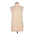 Nine West Sweater Vest: Ivory Color Block Sweaters & Sweatshirts - Women's Size Large