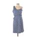Banana Republic Casual Dress - A-Line Scoop Neck Sleeveless: Blue Dresses - Women's Size 2
