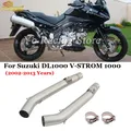 Slip On per SUZUKI V-STROM 1000 DL1000 1000 Vstrom 2002 - 2013 scarico moto fuga 51mm interfaccia centrale tubo di collegamento centrale