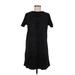 Zara W&B Collection Casual Dress - Mini High Neck Short sleeves: Black Color Block Dresses - Women's Size Medium