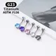 G23 Titanium 14G Belly Piercing Belly Button Ring Navel Nombril Piercings CZ Body Piercing Jewelry