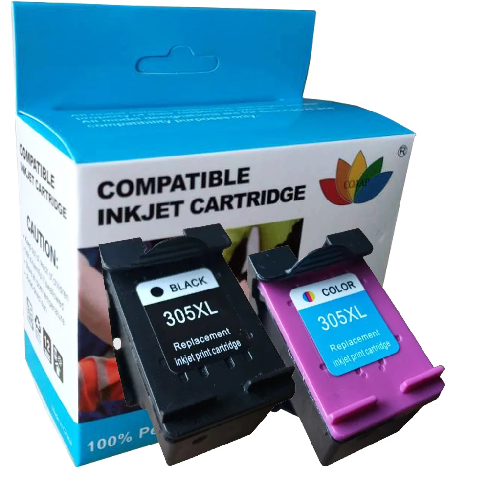 COAAP 305XL Nachgefüllt Tinte Patrone Ersatz für HP 305 XL HP305 DeskJet 2710 2720 4110 4120 4130 ENVY 6010 6020 6030 6420 Image