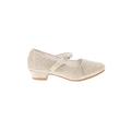 Dress Shoes: Slip-on Chunky Heel Casual Ivory Shoes - Kids Girl's Size 13