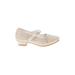 Dress Shoes: Slip-on Chunky Heel Casual Ivory Shoes - Kids Girl's Size 13