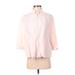 Lafayette 148 New York Jacket: Below Hip Pink Jackets & Outerwear - Women's Size P