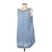 Mustard Seed Casual Dress - Shift Scoop Neck Sleeveless: Blue Print Dresses - Women's Size Small