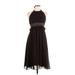BCBG Paris Casual Dress - Midi: Brown Dresses - Women's Size 8