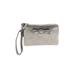 Coach Factory Leather Wristlet: Metallic Silver Solid Bags