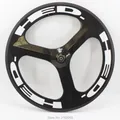 New 700C Road Track Fixed Gear bike 3K UD 12K full carbon bicycle wheelset 3 spokes and clincher rim