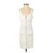 Haute Monde Casual Dress - Sheath Scoop Neck Sleeveless: White Print Dresses - New - Women's Size Small