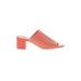 Everlane Heels: Slide Chunky Heel Casual Orange Solid Shoes - Women's Size 7 1/2 - Open Toe