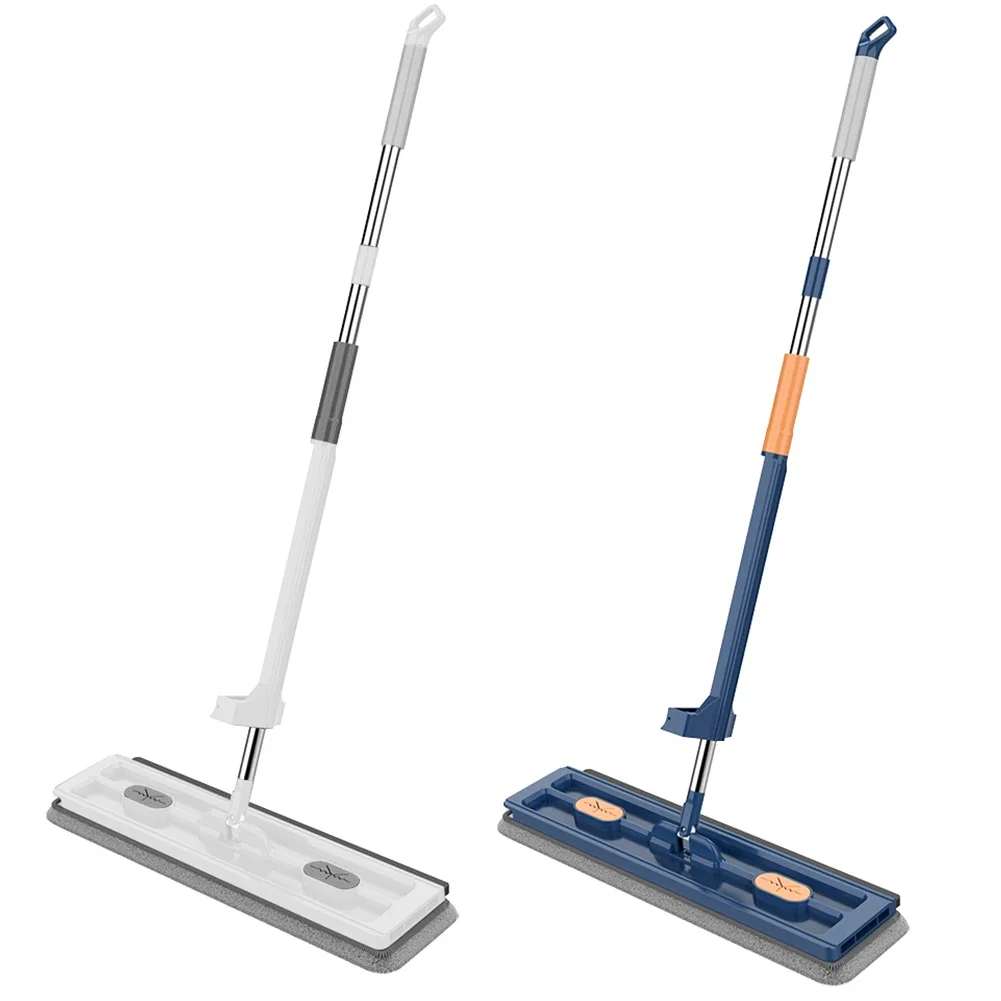 2/4/6pcs Mikro faser pads großer flacher Mopp Edelstahl rohr nasser und trockener Mopp fauler flacher Mopp für Fliesen/Marmor/Laminat/Holzboden