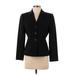 Tahari by ASL Blazer Jacket: Short Black Stripes Jackets & Outerwear - Women's Size 4 Petite