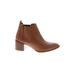 Everlane Ankle Boots: Chelsea Boots Stacked Heel Bohemian Brown Print Shoes - Women's Size 8 - Almond Toe