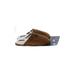 Lucky Brand Mule/Clog: Slip On Wedge Casual Brown Shoes - Women's Size 5 - Open Toe