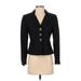 Tahari by ASL Jacket: Short Black Print Jackets & Outerwear - Women's Size 2 Petite