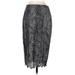 White House Black Market Casual Midi Skirt Calf Length: Black Bottoms - Women's Size 4