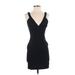 Forever 21 Casual Dress - Party V Neck Sleeveless: Black Print Dresses - Women's Size Small
