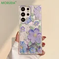 Coque noctilucent motif fleur peinture à l'huile coque en TPU pour Samsung S20 S21 FE S22 S23