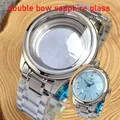 Boîtier de montre en acier poli de plongée GS bracelet en acier saphir à double nœud boîtier de