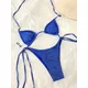 Rinabe-Bikini triangle sexy et brillant pour femme maillot de bain ensemble deux pièces tenue de