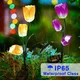 Lampe Solaire LED Imperméable en Forme de Fleur de Rose Luminaire Décoratif d'Extérieur Idéal pour