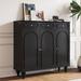 Eden Rim 55.12"Black Solid Wood Shoe Storage Cabinet | 44.49 H x 55.12 W x 13.78 D in | Wayfair ShoeStorageCabinet20240322TM761602436232ER140