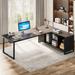 Latitude Run® 70.87" Executive Desk & File Storage Cabinet Wood in Gray/Black | Wayfair 640BB6FCB29840E18E092786A63F5C2F