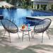George Oliver 3 Piece Seating Group in Black | Outdoor Furniture | Wayfair 4BD6D7F1F631447CAC87AD612A3F3AA6