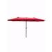 Arlmont & Co. Sigmond 180.00" x 108.00" Rectangular Market Umbrella Counter Weights Included in Red | 98.4 H x 180 W x 108 D in | Wayfair