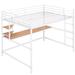 17 Stories Modern Style Metal Loft Bed w/ Desk & Shelve in White | Full/Double | Wayfair 0FC9AE44D77E466C917C5135C586C076