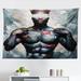 August Grove® Artwork Wall Hanging Tapestry Black Man Brave Power Paint 28x23 Dark Blue Grey Multicolor, in Blue/Brown/Green | Wayfair