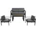 Ebern Designs 4 Piece Outdoor Sofa Seating Group | Wayfair 6866628857EB4D41BB83A44F40C3B551