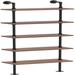 Williston Forge Industrial 5-Tier Wall Mounted Ladder Shelf - Heavy Duty, Antique Style, Perfect For Home Or Office Organization | Wayfair