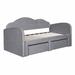 Latitude Run® Upholstered daybed w/ Trundle & 2 Drawers & USB Ports in Gray | Wayfair 8CC84C6021204E73BF197EF9C9BB30B0