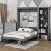 Hokku Designs Malhar Murphy Storage Bed Wood in Gray | 83.7 H x 76 W x 87.5 D in | Wayfair F147751D05EF465AB02D73A63CA19409