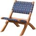 August Grove® Indoor Outdoor Folding Chair All Weather Wicker Low Slung Portable Seating Solid Acacia Wood Woven Seat Back Seat Indoors Porch Lawn Garden Fishing Sp | Wayfair