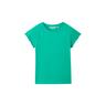 TOM TAILOR DENIM Damen T-Shirt mit Ärmeldetails, grün, Uni, Gr. XXL