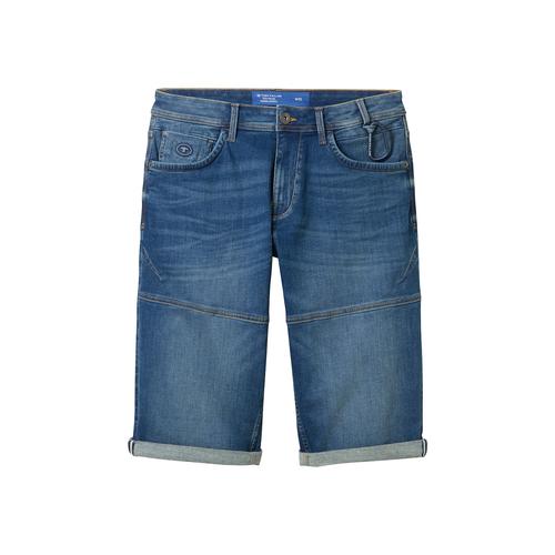 TOM TAILOR Herren Morris Overknee Shorts, blau, Uni, Gr. 30