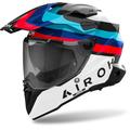 Airoh Commander 2 Doom Casco da motocross, bianco-rosso-blu, dimensione 2XL
