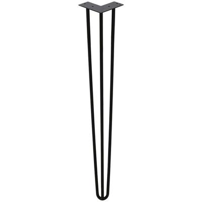 Swanew 4 Stück tischbeine metall schwarz Tischkufen Haarnadel Tischbein 12 mm, Hairpin Legs aus Image