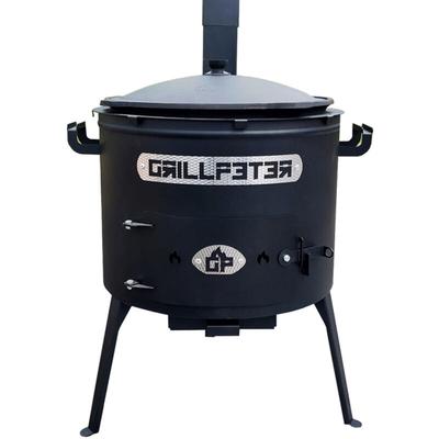 Grillpeter - Utschak Asamat mit Kazan aus Gusseisen 12L - schwarz