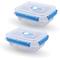 Frischhaltedosen für Lebensmittel ( 0,9 l ) - 2er Pack Blau - Vorratsdose luftdicht,