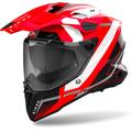 Airoh Commander 2 Mavick Casque de motocross, noir-blanc-rouge, taille S