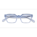 Unisex s square Crystal Light Blue Acetate Prescription eyeglasses - Eyebuydirect s Caitlin