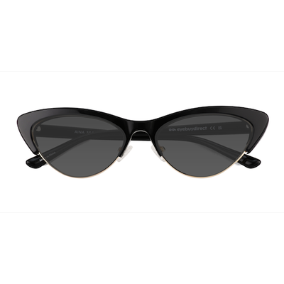 Unisex s horn Black Gold Acetate Prescription sunglasses - Eyebuydirect s Aina