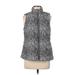 MICHAEL Michael Kors Vest: Below Hip Gray Jackets & Outerwear - Women's Size Medium